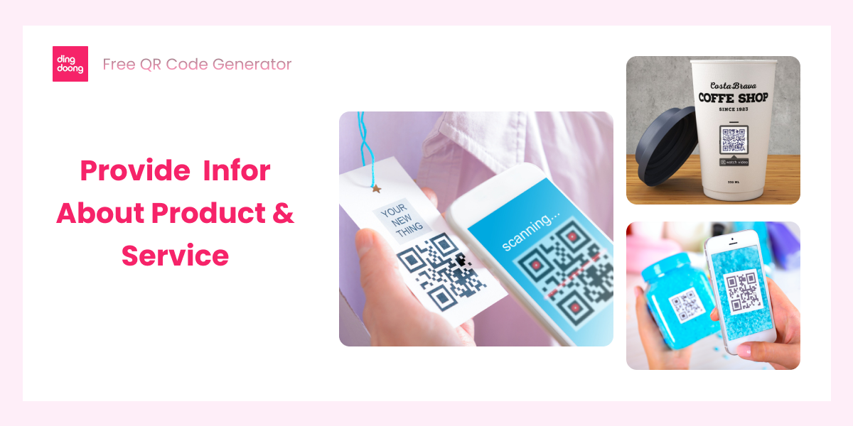 Qr codes used for providing more information about your products and services 